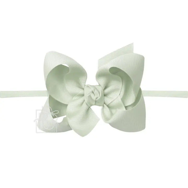 Mini Noah Headband Bow | Sage