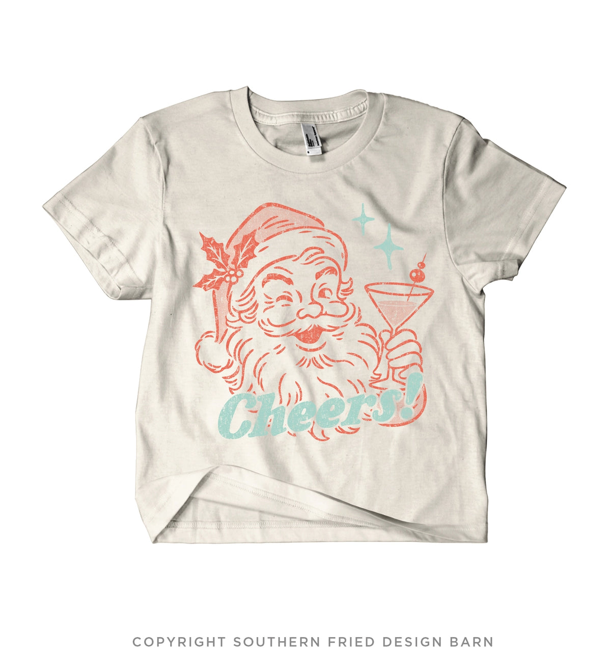 "Cheers! Santa" Mid Length Shirt