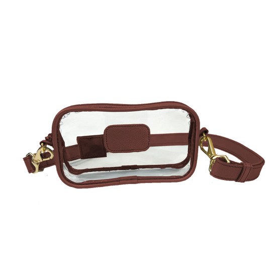 Clear Crosslet | Wine Leather