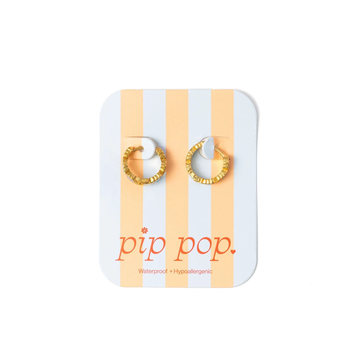 Flower Hoop Earrings - Hypoallergenic
