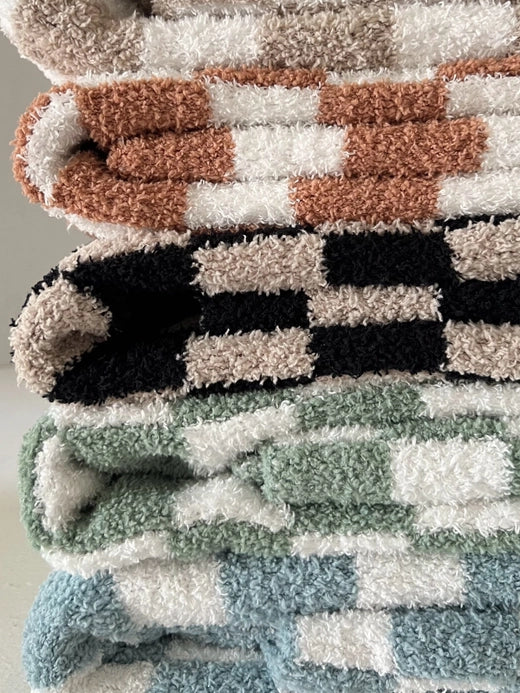 Checkerboard Blanket | Powder