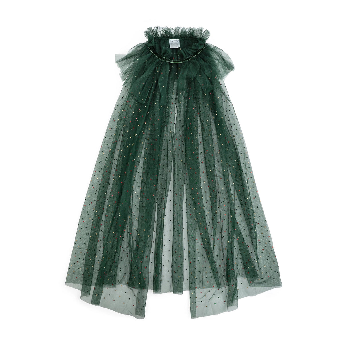Emerald Rhinestone Christmas Cape - Dress Up Cape