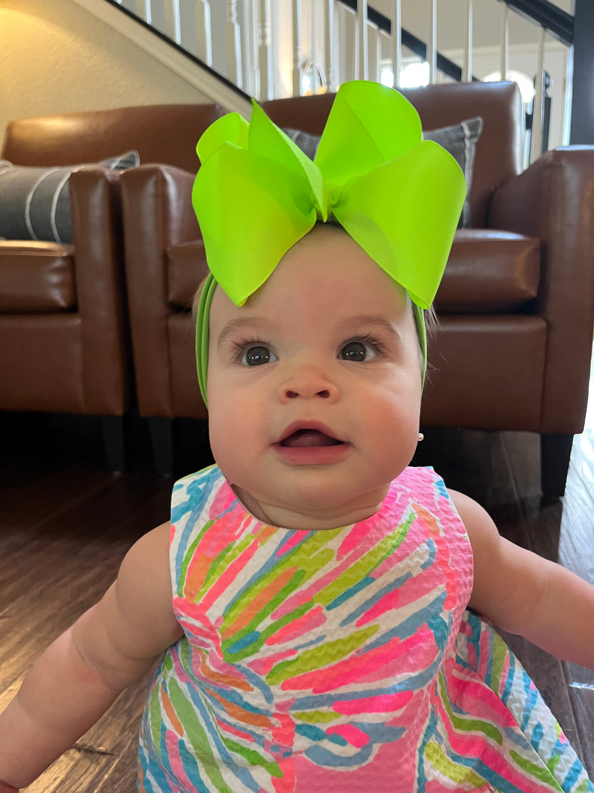 Noah Headband Bow | Neon Lime
