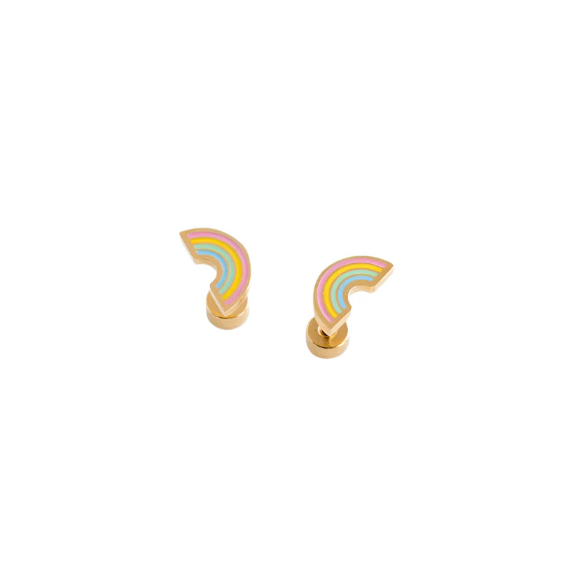 Screwback Stud - Pastel Rainbow