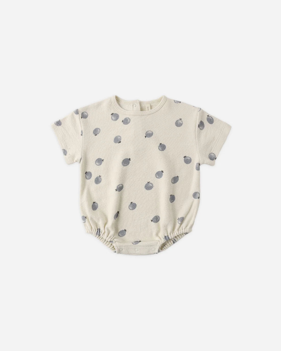 Relaxed Short Sleeve Bubble Romper Blueberries