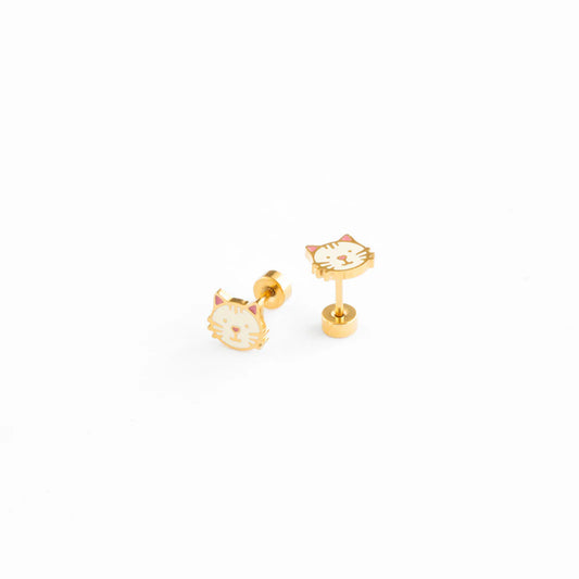Screwback Stud - Cat