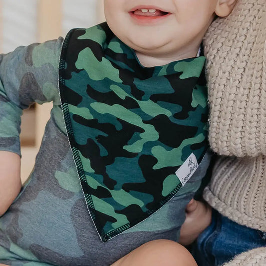 4 Pack Baby Bandana Bibs - Hunter