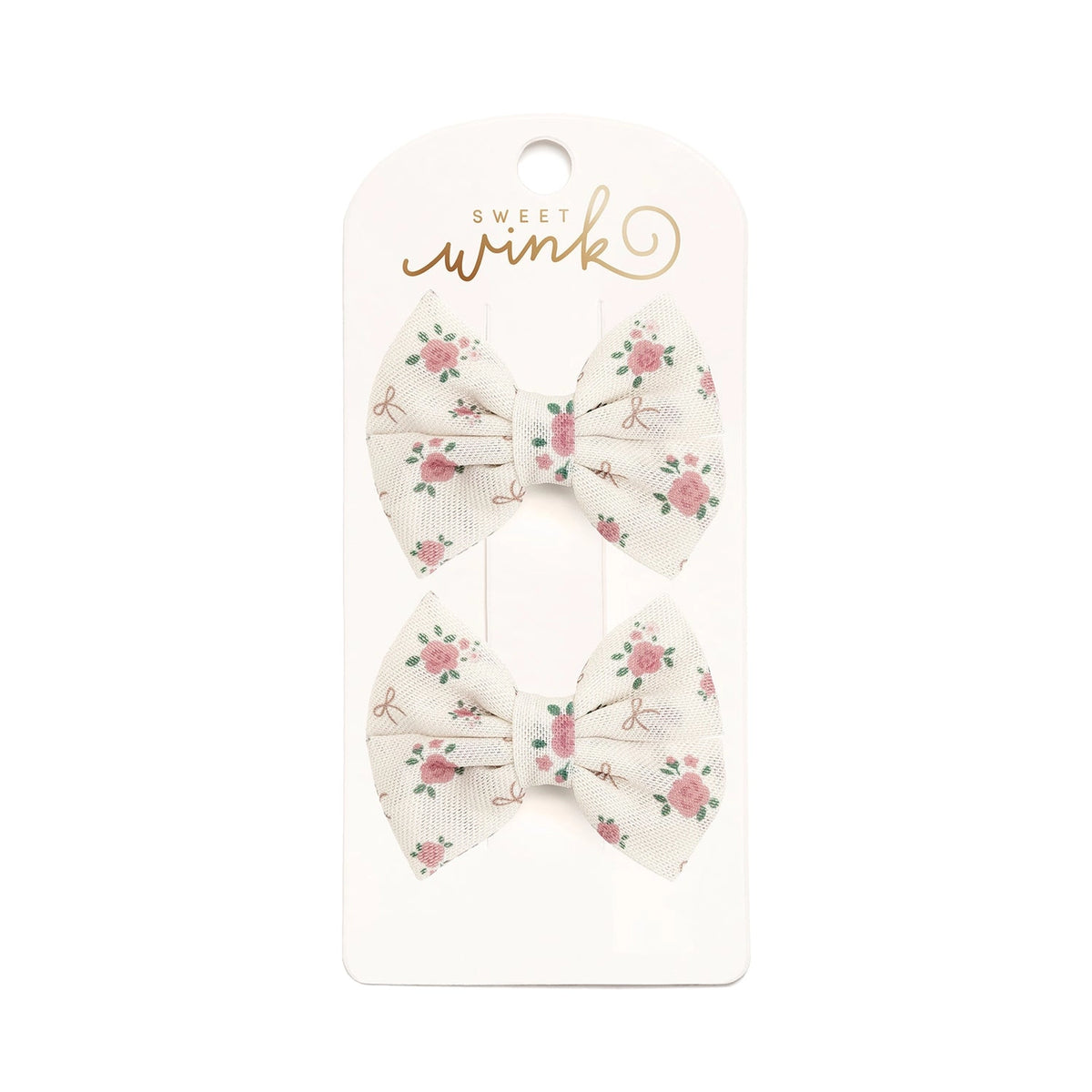 Coquette Rose Tulle Bow Clip Set