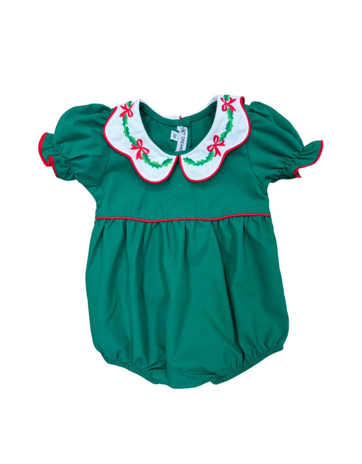 Bow & Holly Embroidered Scallop | Bubble