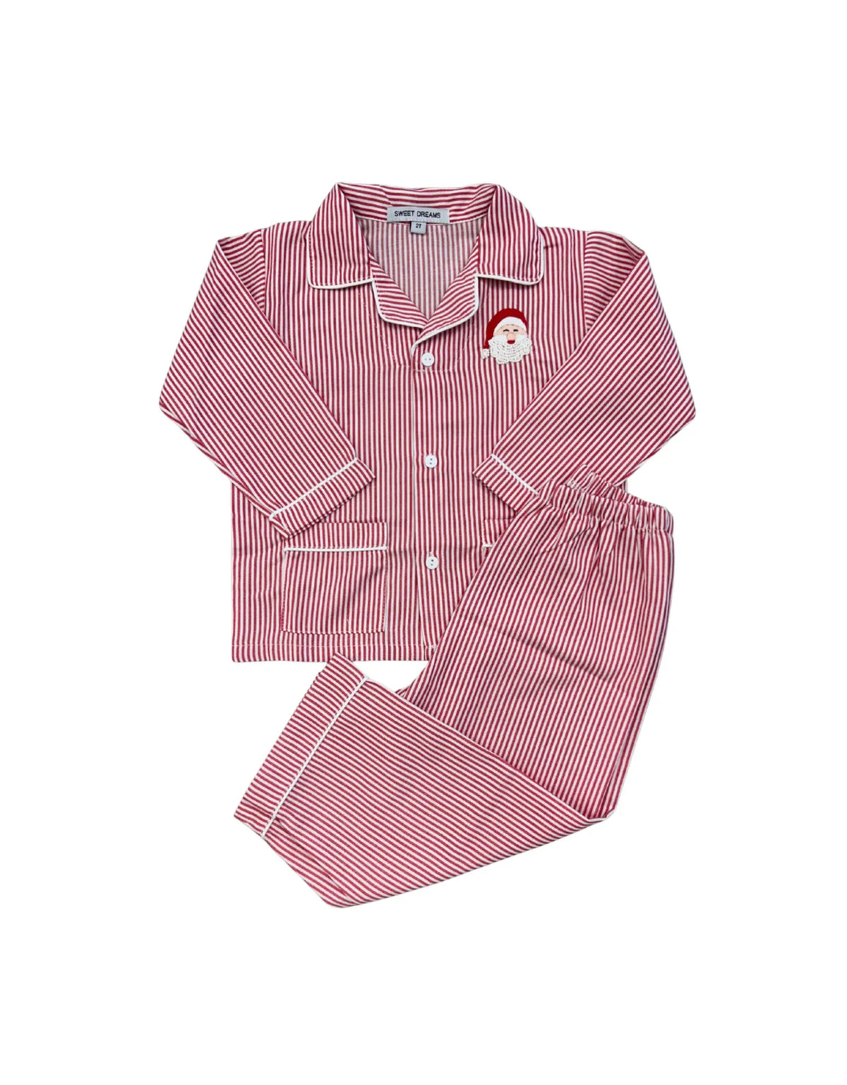 Red Stripe Santa PJ Set