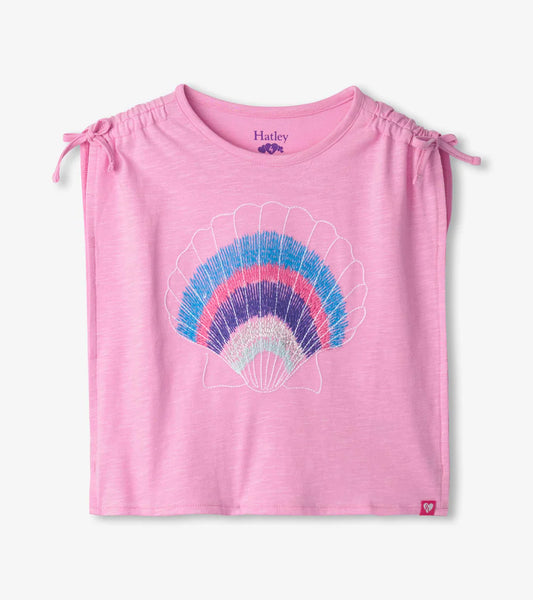 Cinched Shoulder Top | Shell