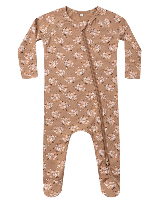 Bamboo Zip Footie Fall Floral