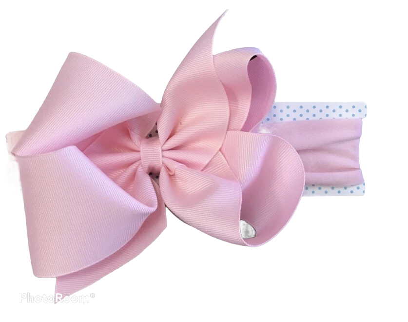 Noah Headband Bow | Light Pink