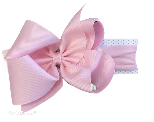Noah Headband Bow | Light Pink