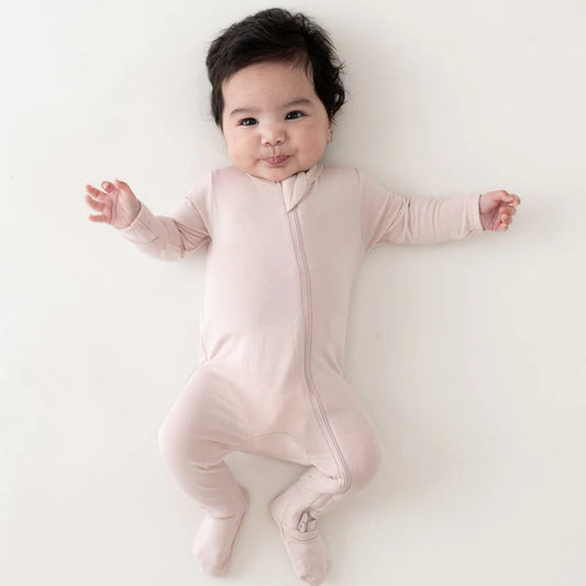 Zipper Footie | Blush